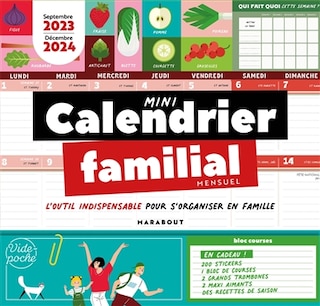 Couverture_Mini calendrier familial mensuel