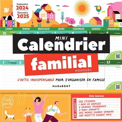 Couverture_Mini calendrier familial mensuel
