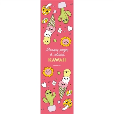 Couverture_Marque-pages à colorier : Kawaii