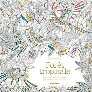 Front cover_Forêt tropicale : carnet de coloriage & aventure antistress