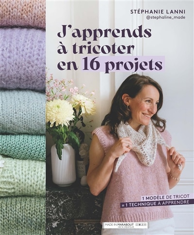Front cover_J'apprends à tricoter en 16 projets