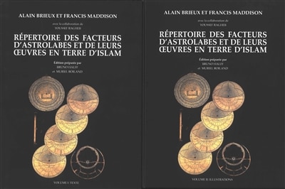 Front cover_Repertoire Des Facteurs d'Astrolabes Et de Leurs Oeuvres En Terre d'Islam