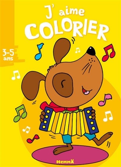 Front cover_J'aime colorier, 3-5 ans : chien