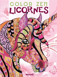 Front cover_Licornes : color zen : fond printanier
