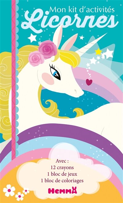 Couverture_Licornes : mon kit d'activit&eacute;s : crini&egrave;re jaune