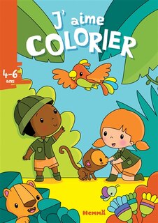 Couverture_J'aime colorier, 4-6 ans : la jungle