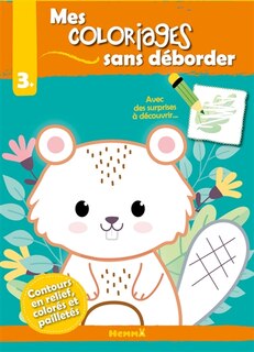 Front cover_Mes coloriages sans déborder : castor