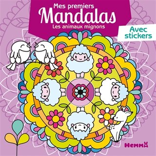 Front cover_Les animaux mignons : mes premiers mandalas avec stickers