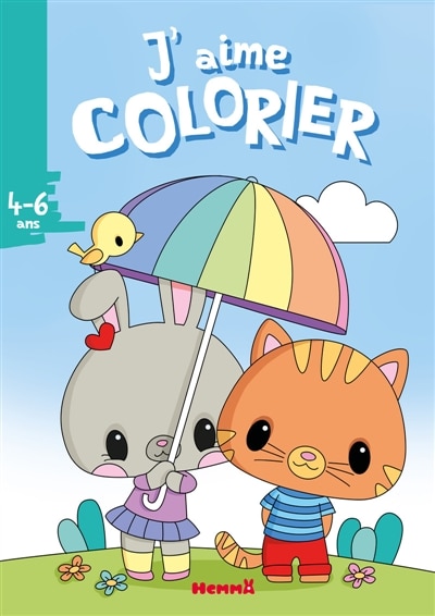 Front cover_J'aime colorier (4-6 ans) (Lapine et chat)