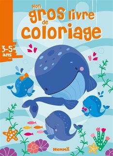 Front cover_Mon gros livre de coloriage (Baleines)