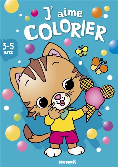 Front cover_J'aime colorier (3-5 ans) (Chat et glace)