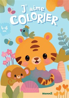 Front cover_J'aime colorier (4-6 ans) (Tigre et singe)