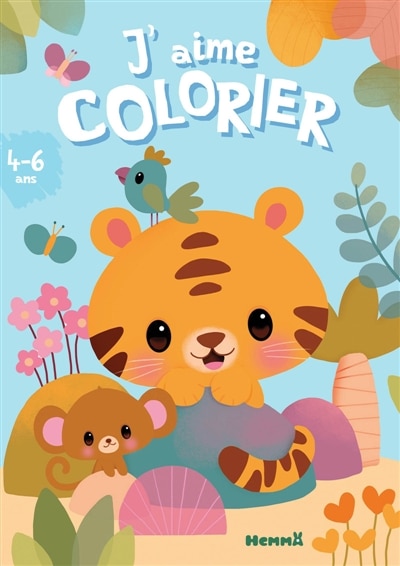 Front cover_J'aime colorier (4-6 ans) (Tigre et singe)
