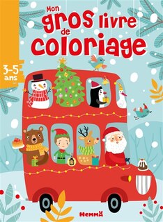 Front cover_Mon gros livre de coloriage (Autobus Noël)