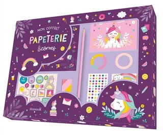 Couverture_Mon coffret papeterie Licornes