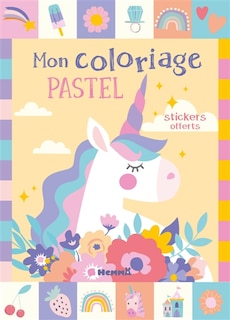 Couverture_Mon coloriage pastel (Licornes)