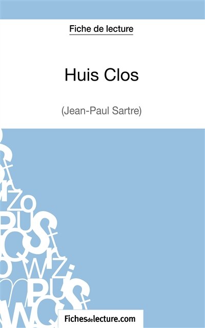 Front cover_Huis Clos de Jean-Paul Sartre (Fiche de lecture)