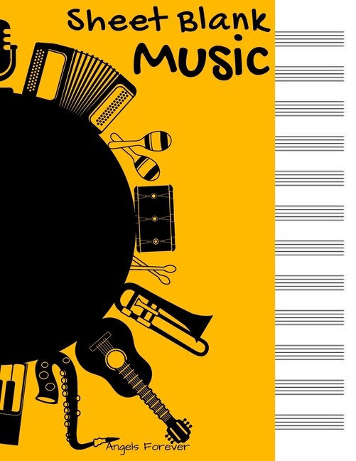 Music Sheet Blank: Staff Music Writing Pad - 12 Staves Per Page, 100 Pages, 8.5 X 11 Size