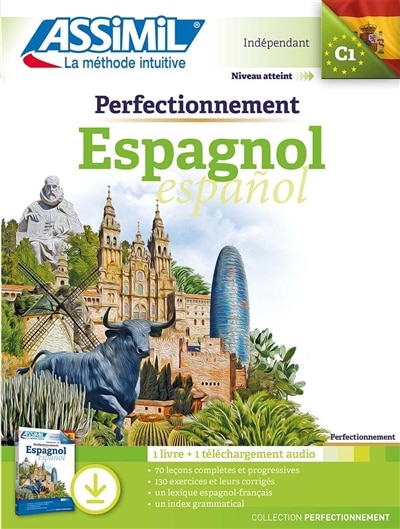 Couverture_Perfectionnement Espagnol C1 + téléchargement audio