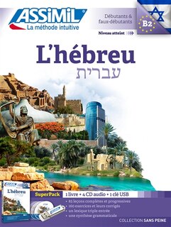 Couverture_L'hébreu  SANS PEINE  LIVRE+CD (4) + Usb ASSIMIL