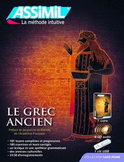 Le grec ancien : super pack USB : 1 livre + 4 CD audio + 1 clé USB