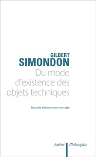 Front cover_Du mode d'existence des objets techniques