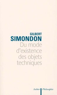Front cover_Du mode d'existence des objets techniques