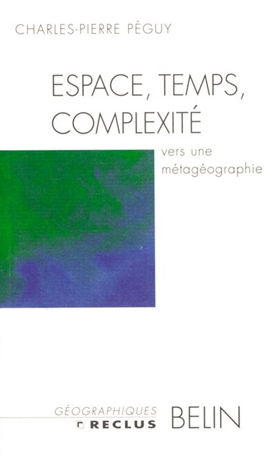 Front cover_Espace, temps, complexité