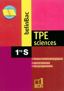 Couverture_BelinBac TPE sciences, 1reS