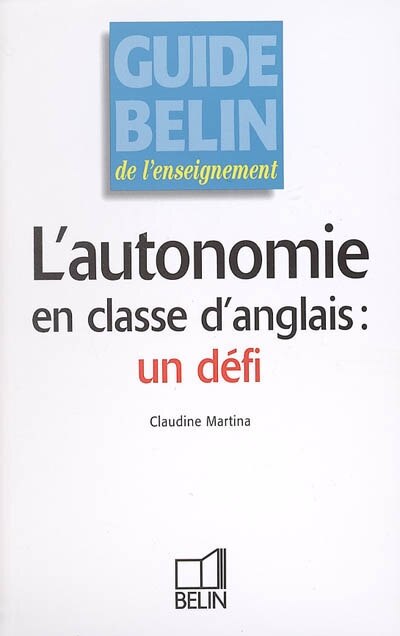 Front cover_L' autonomie en classe d'anglais