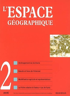 Couverture_Espace géographique, n°2 (2006)