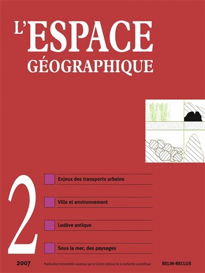 Couverture_Espace g&eacute;ographique, n&deg;2 (2007)