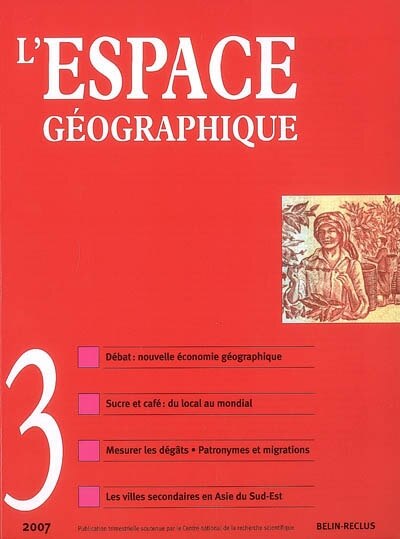Couverture_Espace géographique, n°3 (2007)