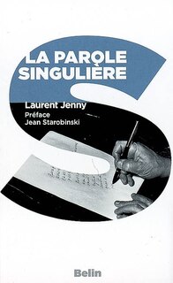 Front cover_La parole singulière