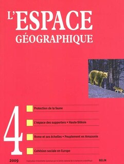 Couverture_Espace géographique, n°4 (2009)