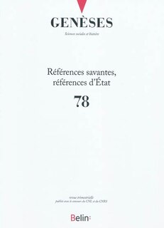 Couverture_Genèses, n°78. Références savantes, références d'Etat