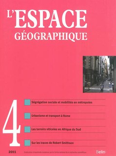 Couverture_Espace géographique, n°4 (2011)