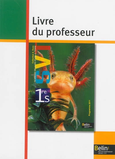 Front cover_SVT sciences de la vie et de la terre 1e S