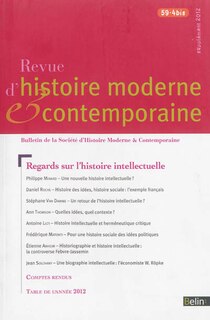 Front cover_Revue d'histoire moderne et contemporaine, n°59-4 bis. Regards sur l'histoire intellectuelle