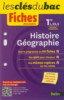 Front cover_Histoire géographie 1re L, ES, S