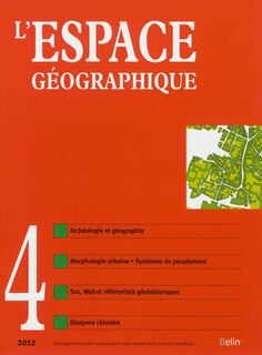 Couverture_Espace géographique, n°4 (2012)