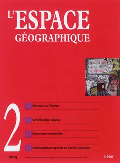 Couverture_Espace géographique, n°2 (2013)