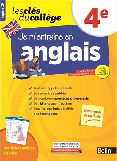 Couverture_Je m'entraîne en anglais, 4e