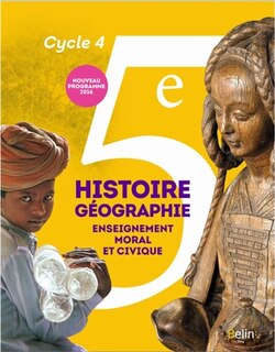 Couverture_Histoire géographie, enseignement moral et civique 5e, cycle 4