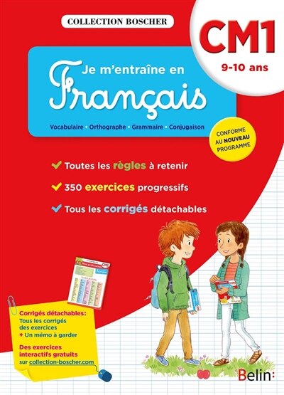 Couverture_Je m'entraîne en français : CM1, 9-10 ans : conforme au nouveau programme