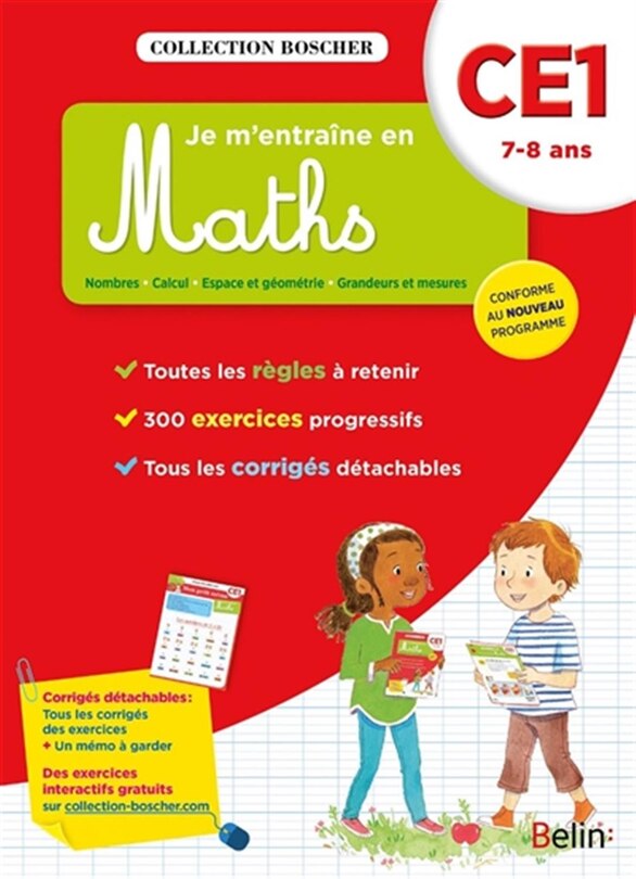 Front cover_Je m'entraîne en maths : CE1, 7-8 ans : conforme au nouveau programme