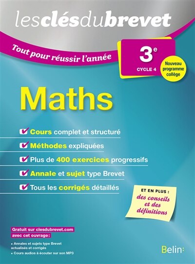Front cover_Maths 3e, cycle 4