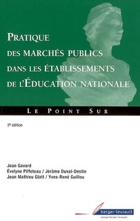 Front cover_Pratique des marchés publics dans les établissements de l'Education nationale