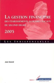 Couverture_La gestion financière des établissements scolaires locaux du second degré