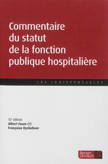 Couverture_Commentaire du statut de la fonction publique hospitalière